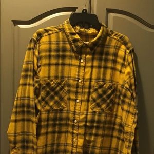 Mustard/Black/White Flannel